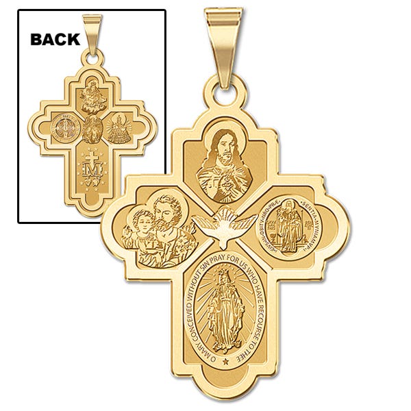 4 Way Cross Religious Medal -"EXCLUSIVE"