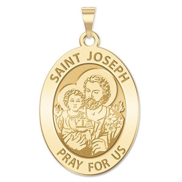 Saint Joseph Religious Oval Medal