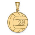 Custom Volleyball Charm or Pendant w/ Number