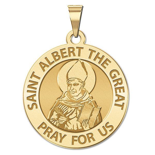 Saint Albert the Great Round Religious Medal