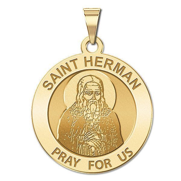 Saint Herman of Alaska Round Religious Medal