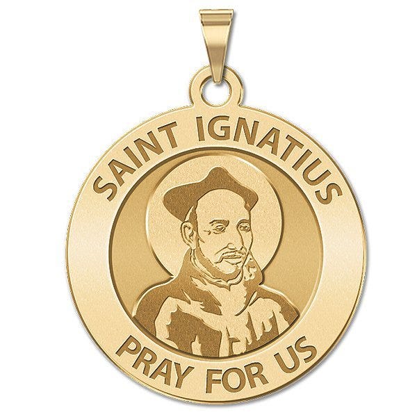 Saint Ignatius of Loyola Round Religious Medal  "EXCLUSIVE"