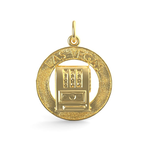 Las Vegas Slot Machine Ring Charm