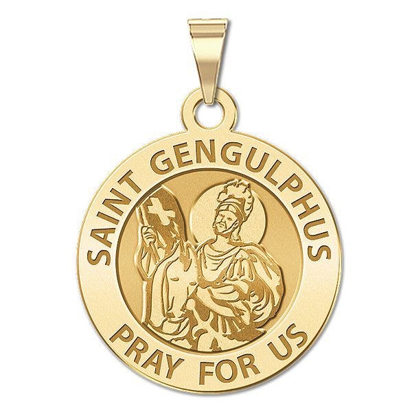 Saint Gengulphus Round Religious Medal "EXCLUSIVE"