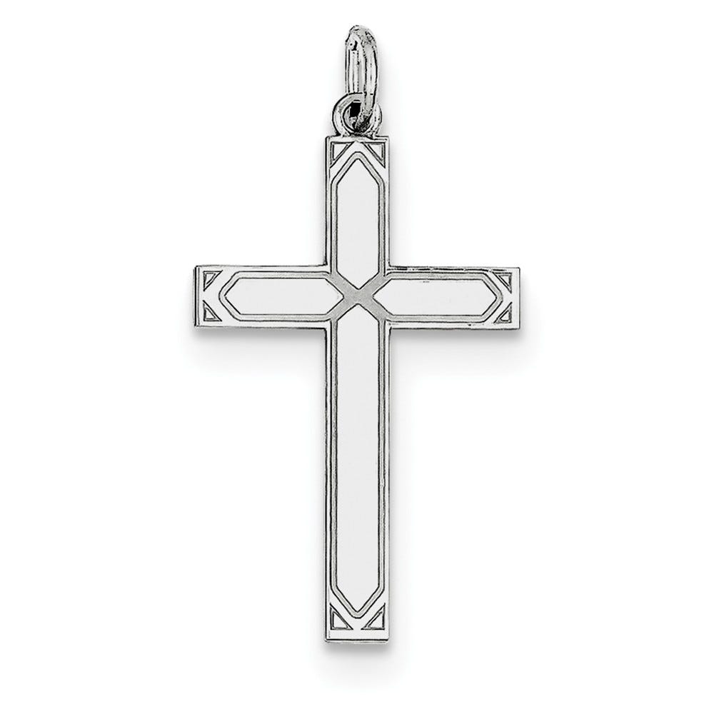 Sterling Silver Laser Designed Cross Pendant