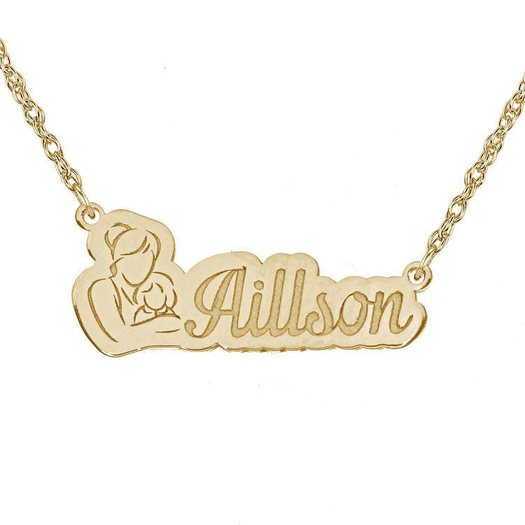 Personalized Mother's & Daughter Pendant w/ 18" Chain