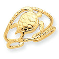 14k Yellow Gold Turtle Toe Ring