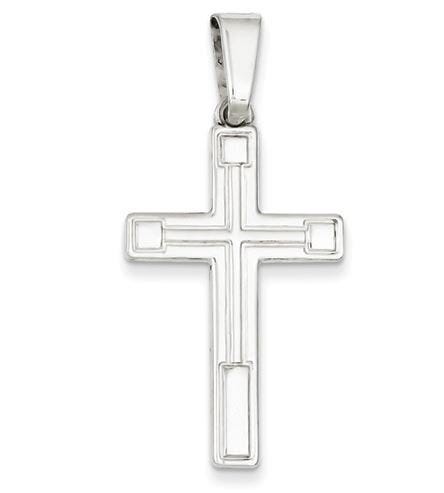 Sterling Silver Polished Cross Pendant