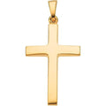 14K Yellow Gold Wide-Arm Cross Pendant