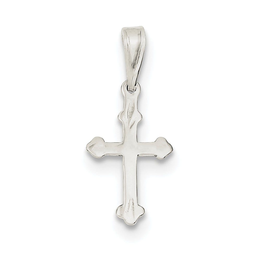 Sterling Silver Budded Cross Charm