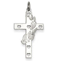 Sterling Silver Laser Designed Cross Pendant