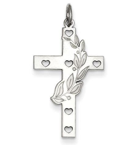 Sterling Silver Laser Designed Cross Pendant
