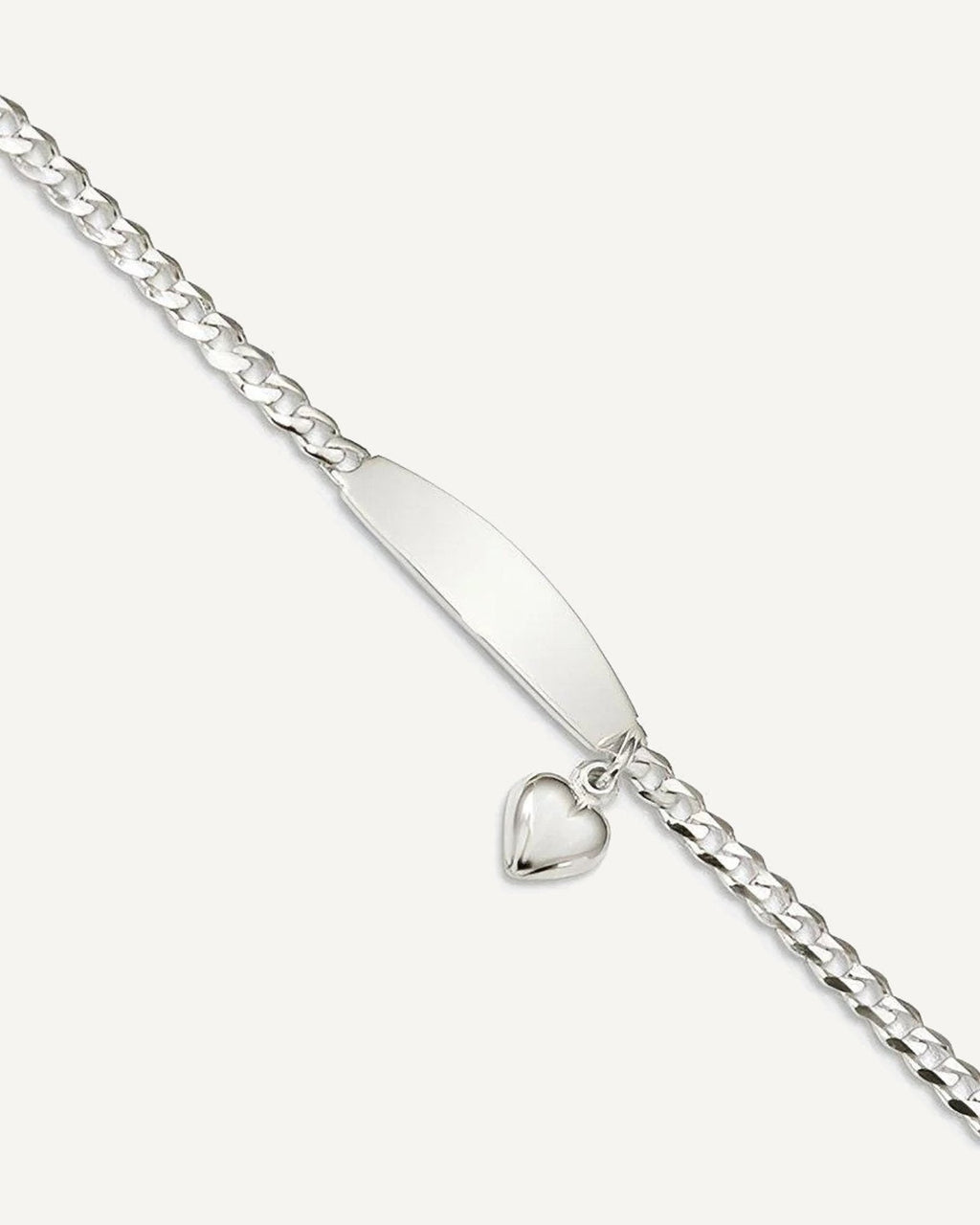 Custom Engraved Sterling Silver Women's Curb Link ID Bracelet