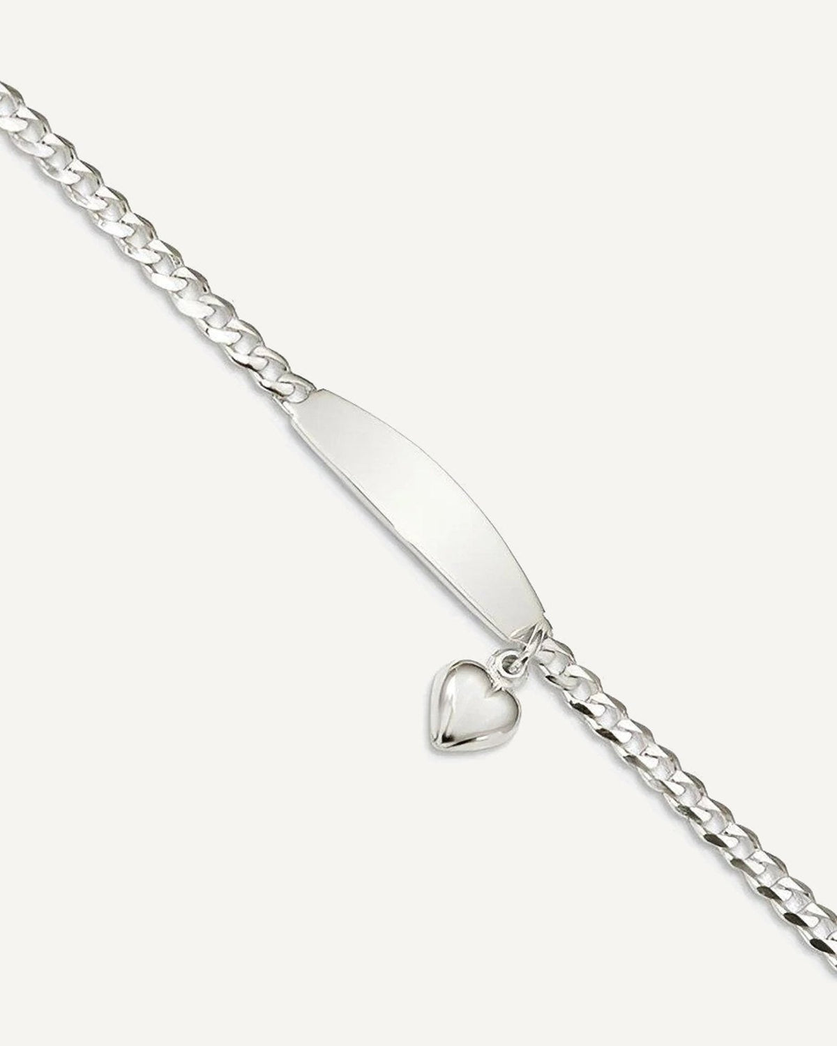 Custom Engraved Sterling Silver Women's Curb Link ID Bracelet
