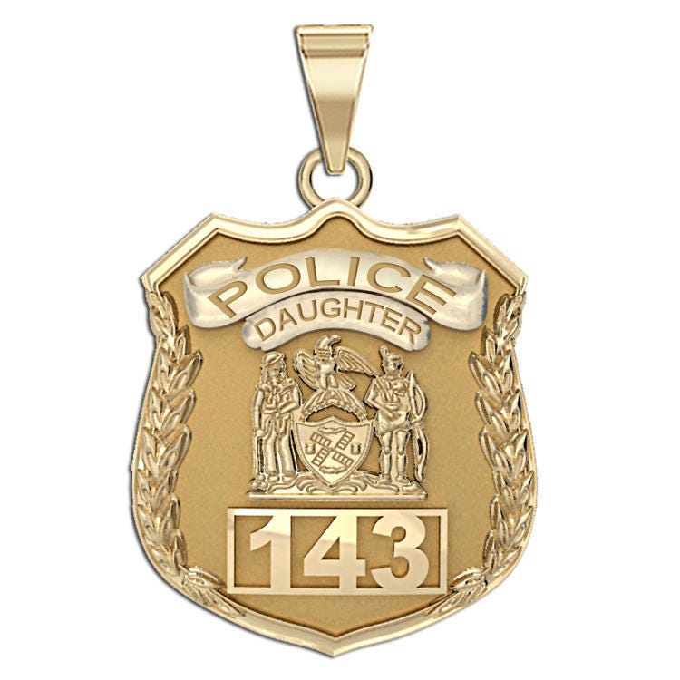 Police Daughter Personalized Police Badge with Your Number