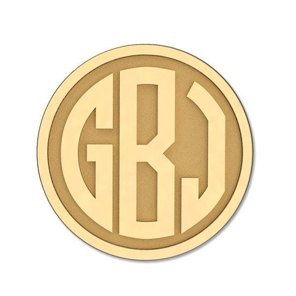 Personalized Monogram Golf Ball Marker
