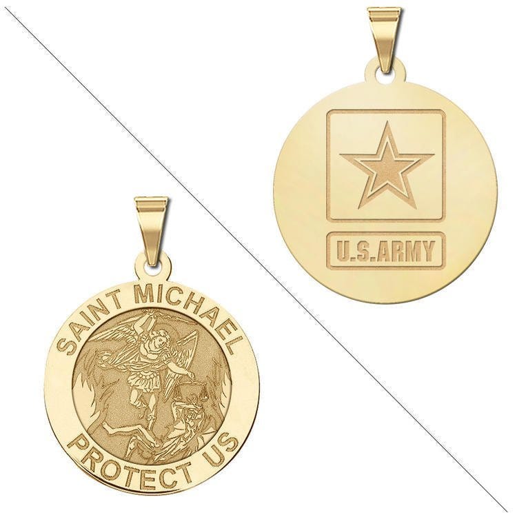 Saint Michael Doubledside ARMY Religious Medal "EXCLUSIVE"