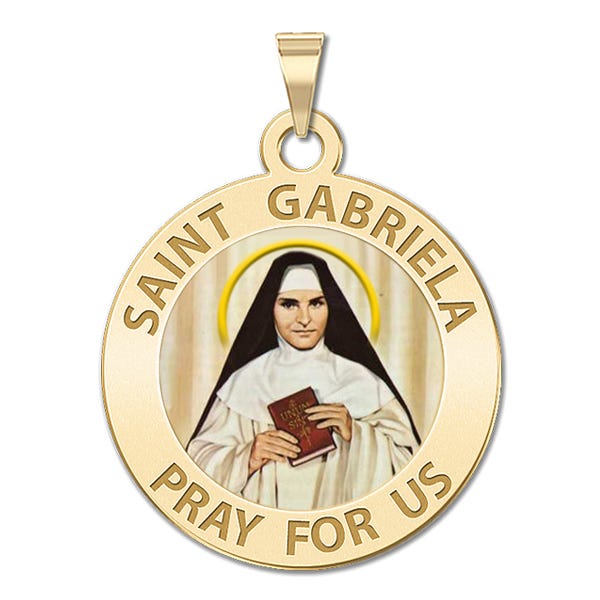 Saint Gabriela Round Color Religious Medal -"EXCLUSIVE"