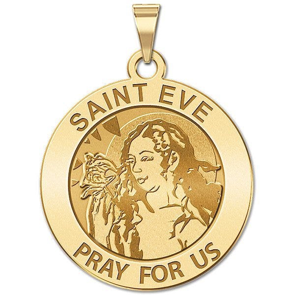 Saint Eve Round Religious Medal
