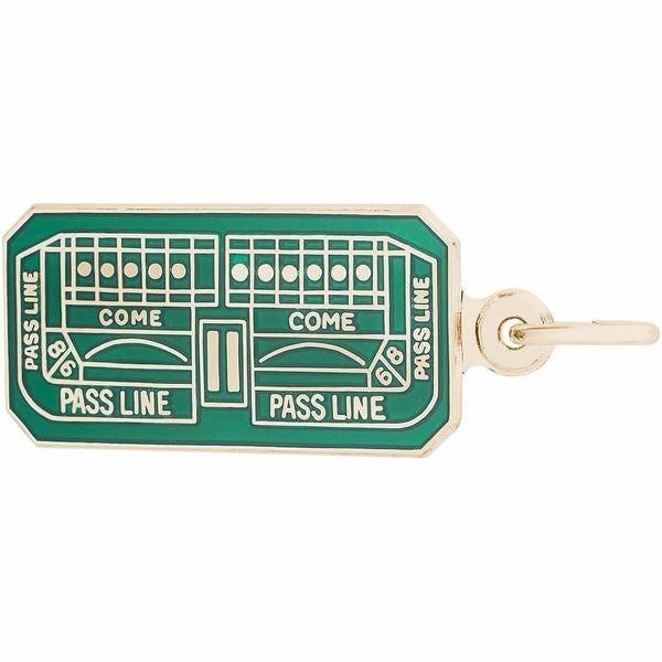 Craps Table Grn Pnt Engravable
