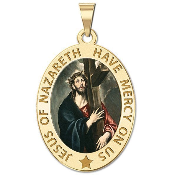 Jesus of Nazareth Religious Medal "Color EXCLUSIVE"