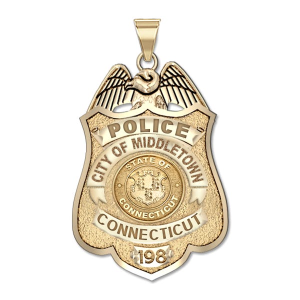 Personalized Connecticut Police Badge with Number & Department
