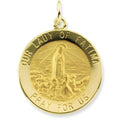 14K Gold Our Lady of Fatima Religious Medal