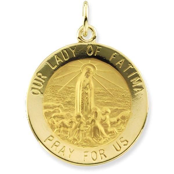 14K Gold Our Lady of Fatima Religious Medal