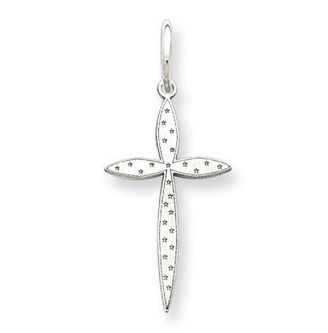 Sterling Silver Laser Designed Cross Pendant