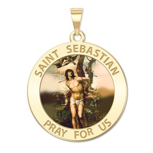 Saint Sebastian Religious Medal "Color EXCLUSIVE"