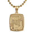 14k Satin & Polished Baptism Pendant
