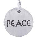 Peace Charm Tag Engravable