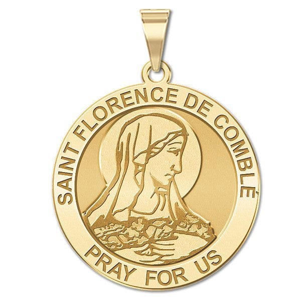 Saint Florence De Comble Round Religious Medal  "EXCLUSIVE"