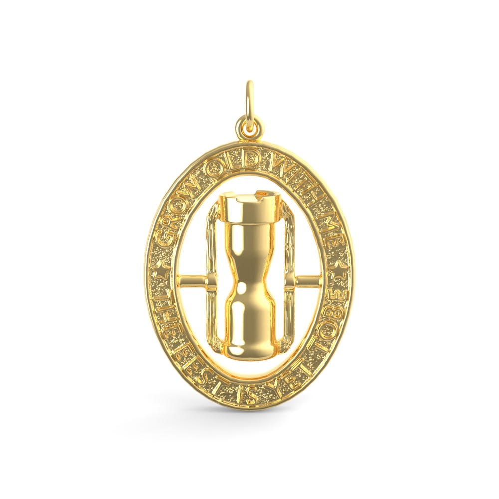 The Best is Yet to Be Hourglass Charm