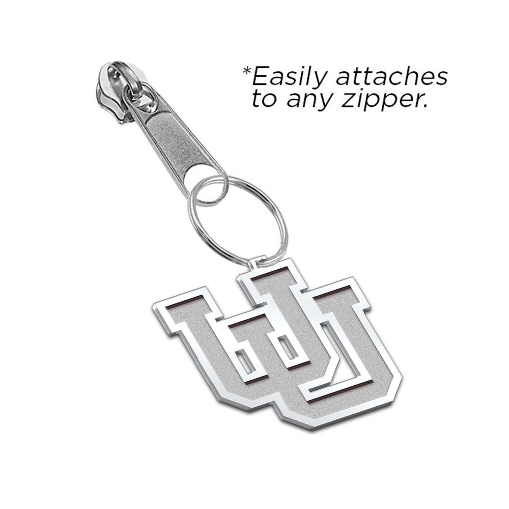 University of Utah Intertwined U Zipper Pull