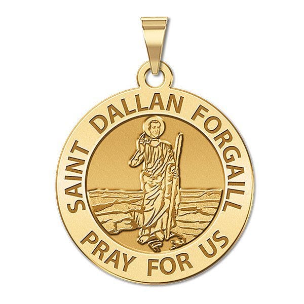Saint Dallan Forgail Round Religious Medal "EXCLUSIVE"