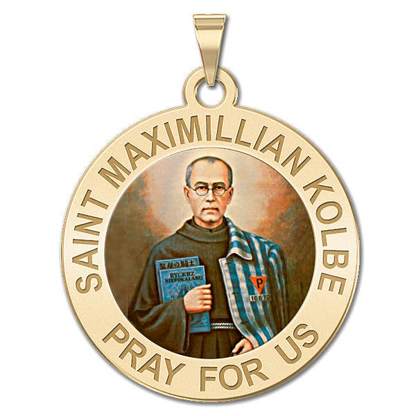Saint Maximillian Kolbe Religious Color Medal