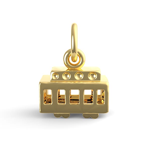 Cable Car Accent Charm(Style 0270)