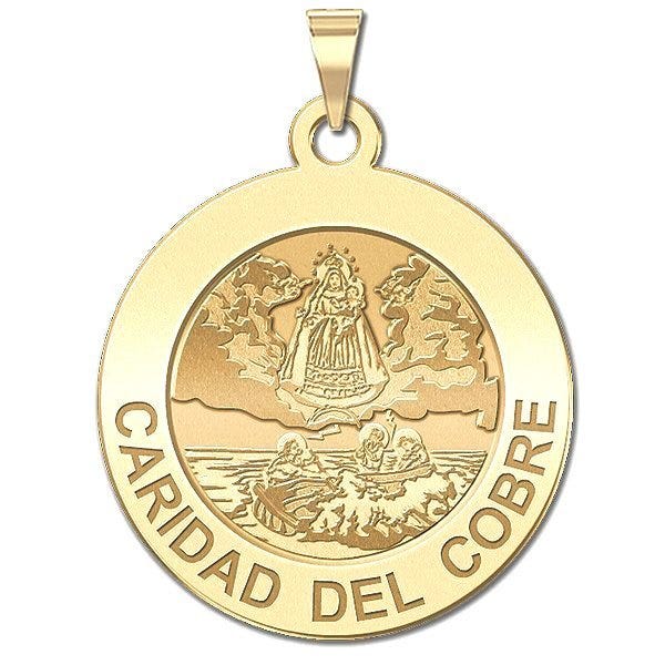 Caridad Del Cobre Round Religious Medal - "EXCLUSIVE"