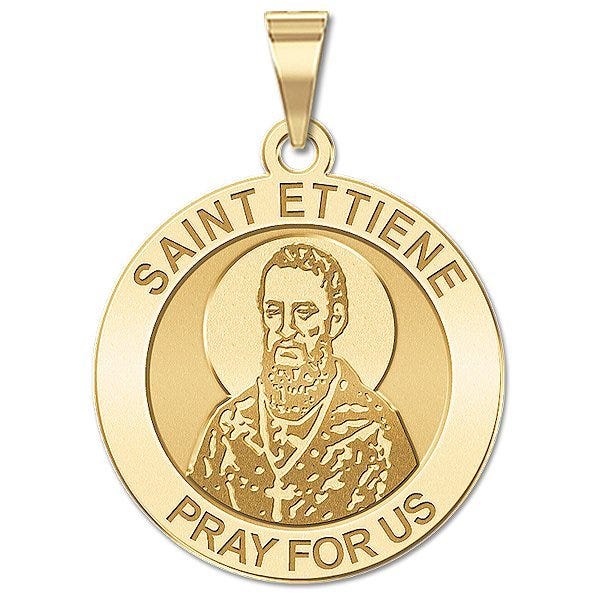 Saint Ettiene Religious Round Medal  "EXCLUSIVE"