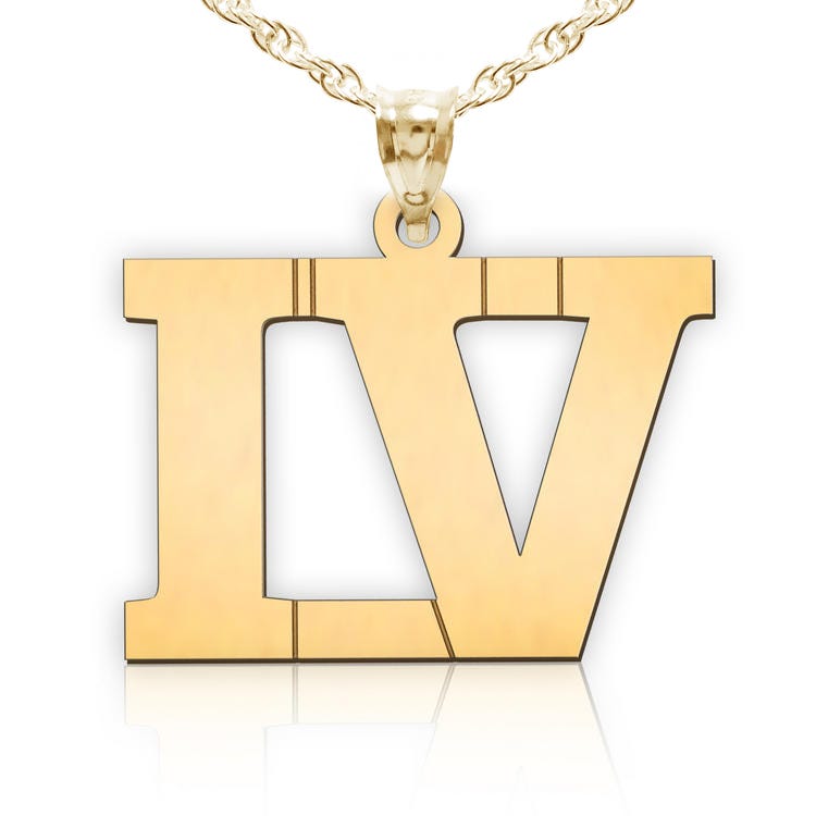 Exclusive Roman Numeral Number Pendant
