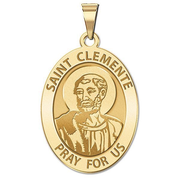 Saint Clemente Religious Medal - Oval "EXCLUSIVE"