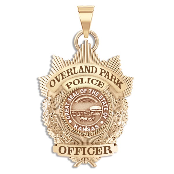 Personalized Overland Park Kansas Police Badge with Your Rank and Number