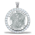 Saint Michael CZ Religious Round Medal
