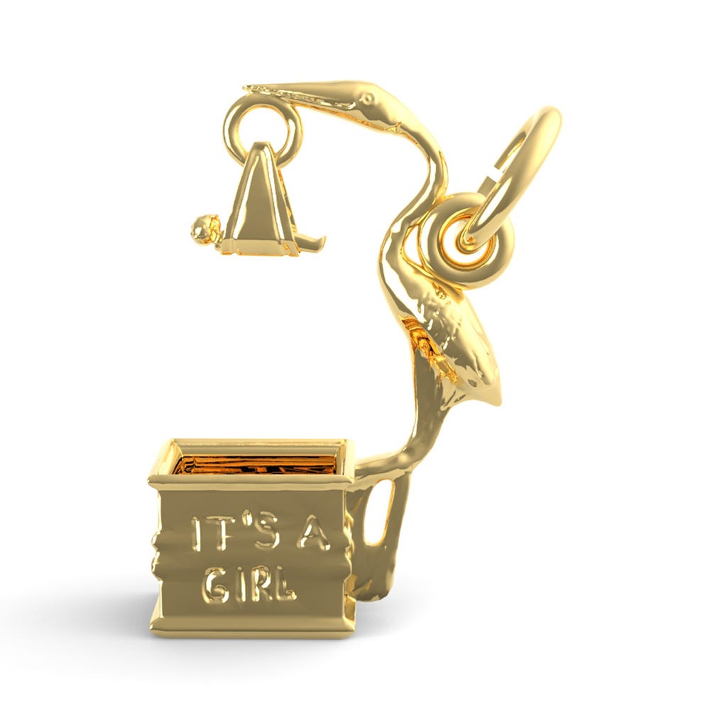 Its a Girl Stork Charm