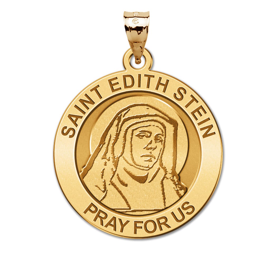Saint Edith Stein Round Religious Medal