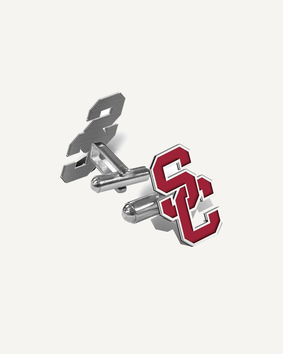 Pair of USC Color Enamel Interlocking SC Cufflinks