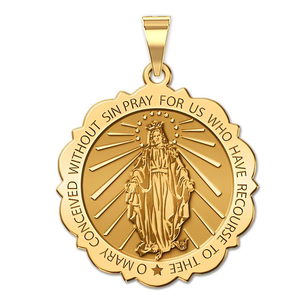 Miraculous Medal Scalloped Round "EXCLUSIVE"