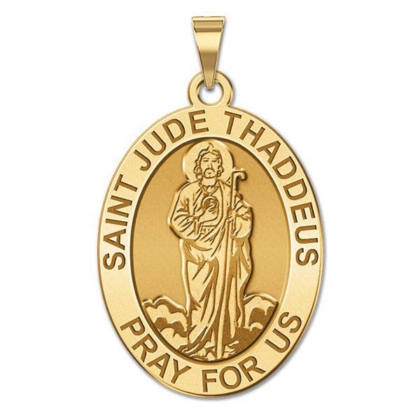 Saint Jude Religious Oval Medal (Full Figure)