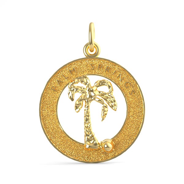 Palm Springs Palm Tree Ring Charm(6346)